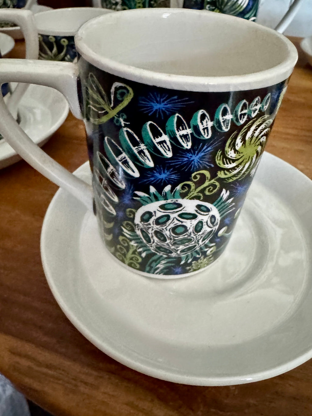 Portmeirion Coffee Set 1969 Magic Garden Portmeirion Pottery - Designed by Susan Williams Ellis