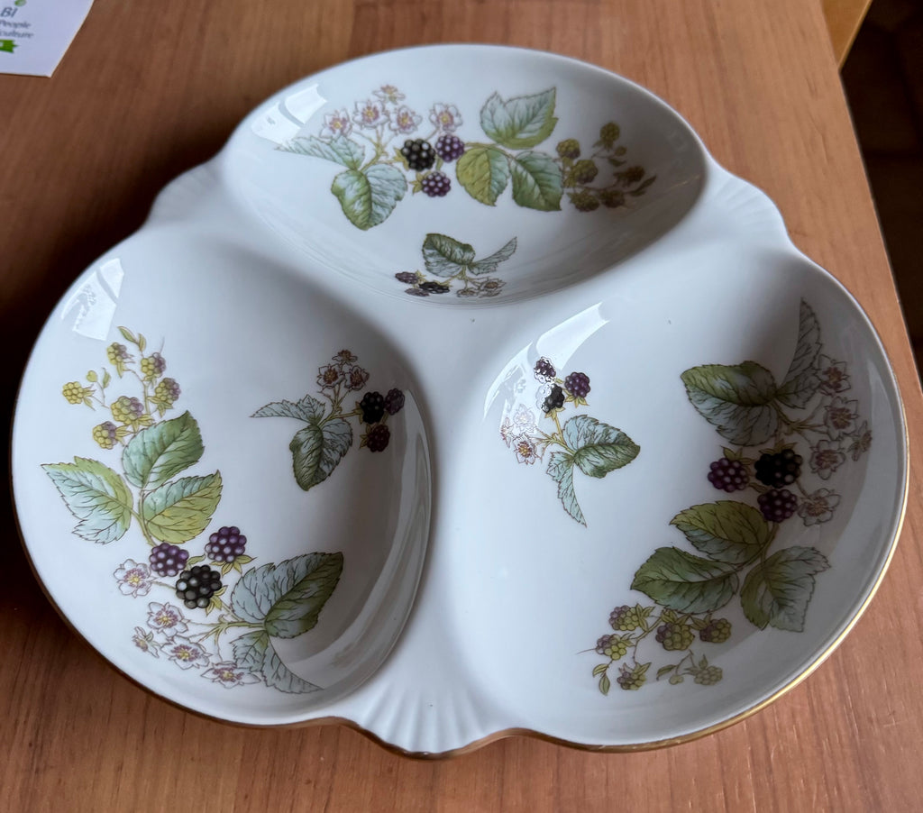 Royal Worcester Fine Porcelain Lavinia Divided Serving Dish Plate