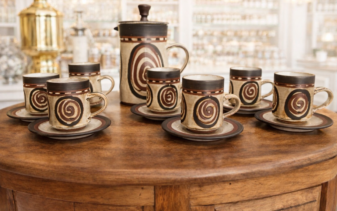 Briglin Studio Vintage Pottery Coffee Set London 1960s