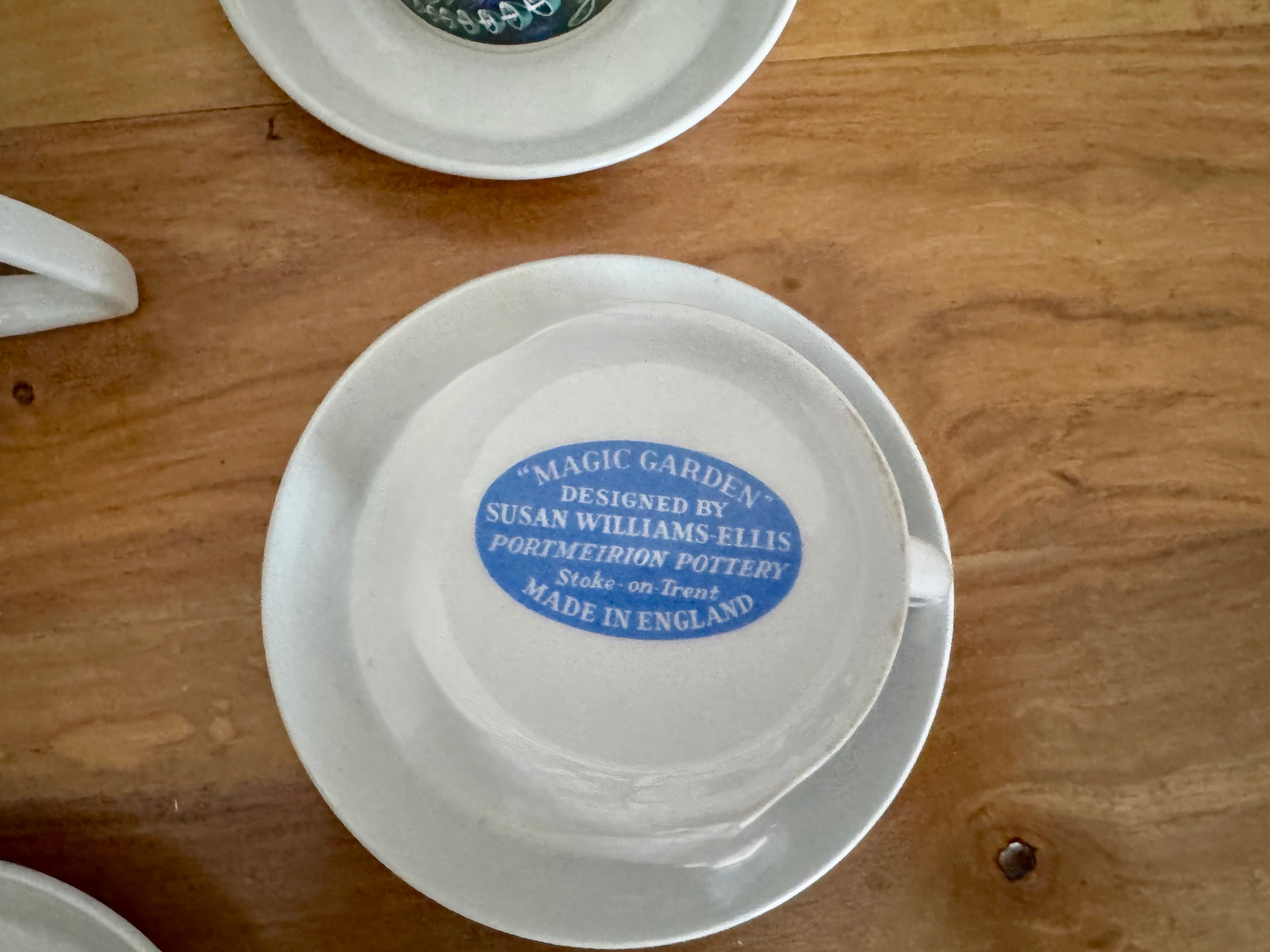 Portmeirion Coffee Set 1969 Magic Garden Portmeirion Pottery - Designed by Susan Williams Ellis