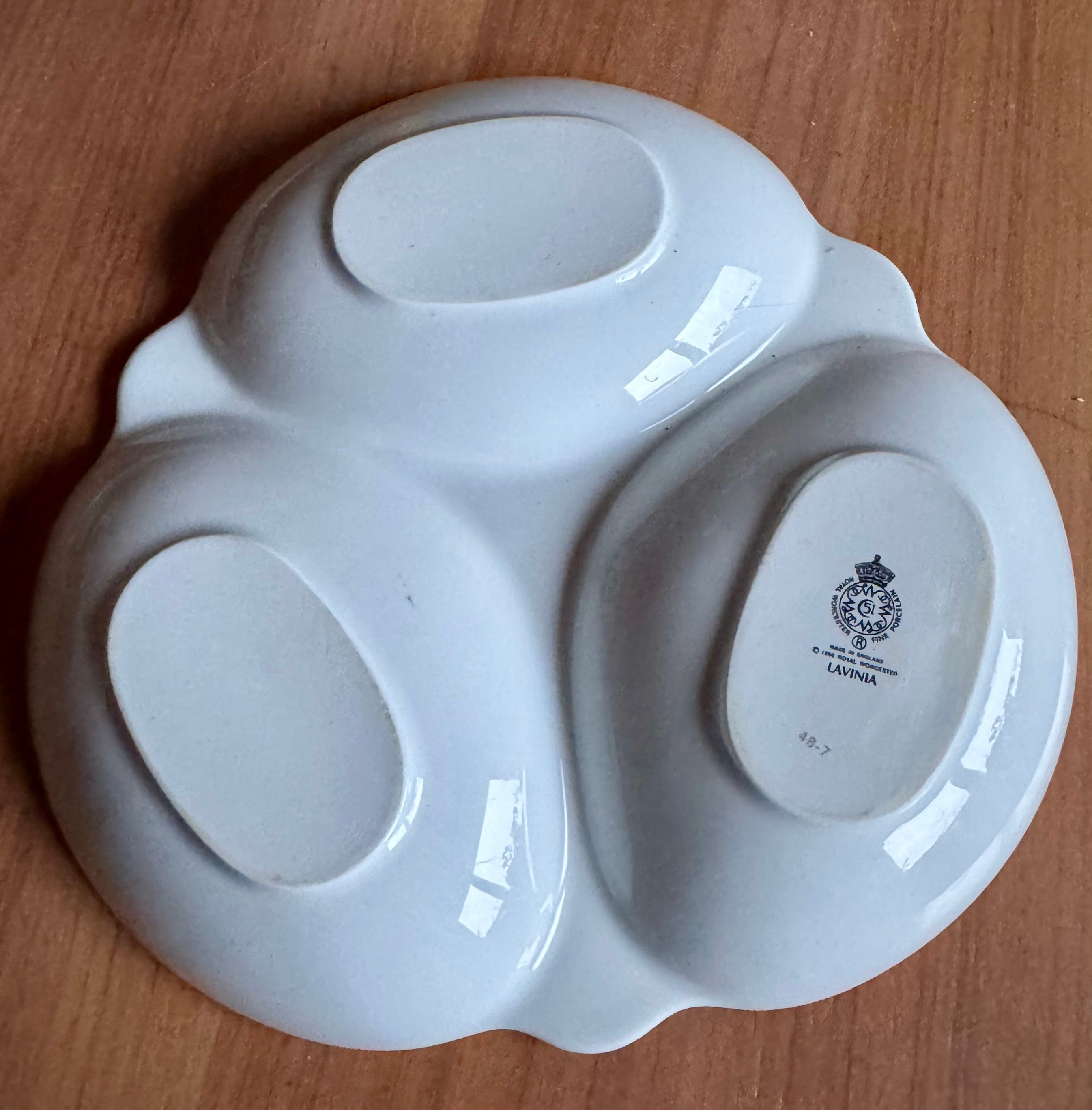 Royal Worcester Fine Porcelain Lavinia Divided Serving Dish Plate
