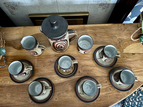 Briglin Studio Vintage Pottery Coffee Set London 1960s