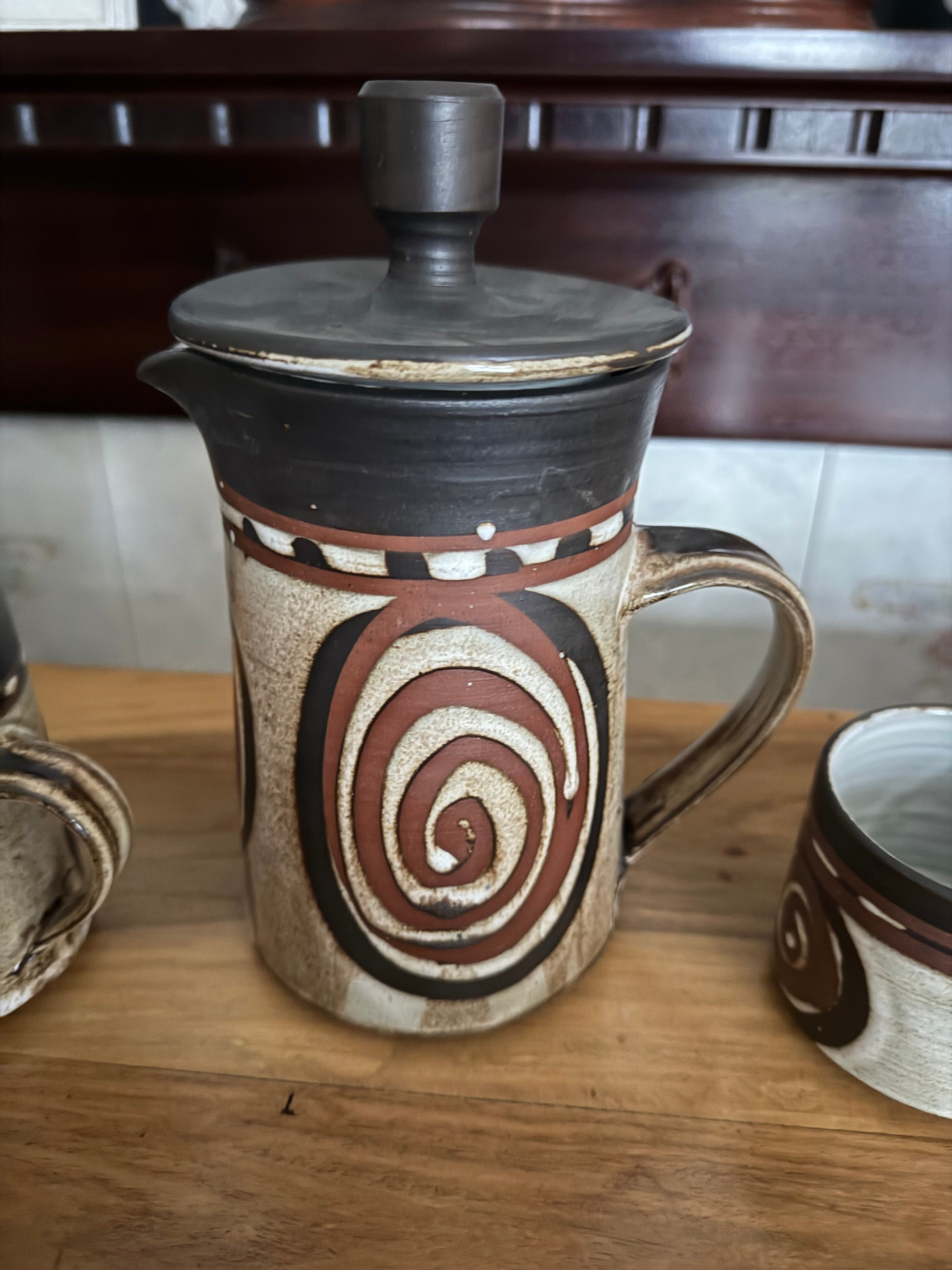 Briglin Studio Vintage Pottery Coffee Set London 1960s
