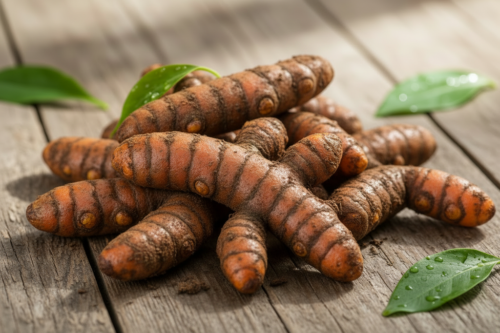 Freshly Harvested Turmeric Root