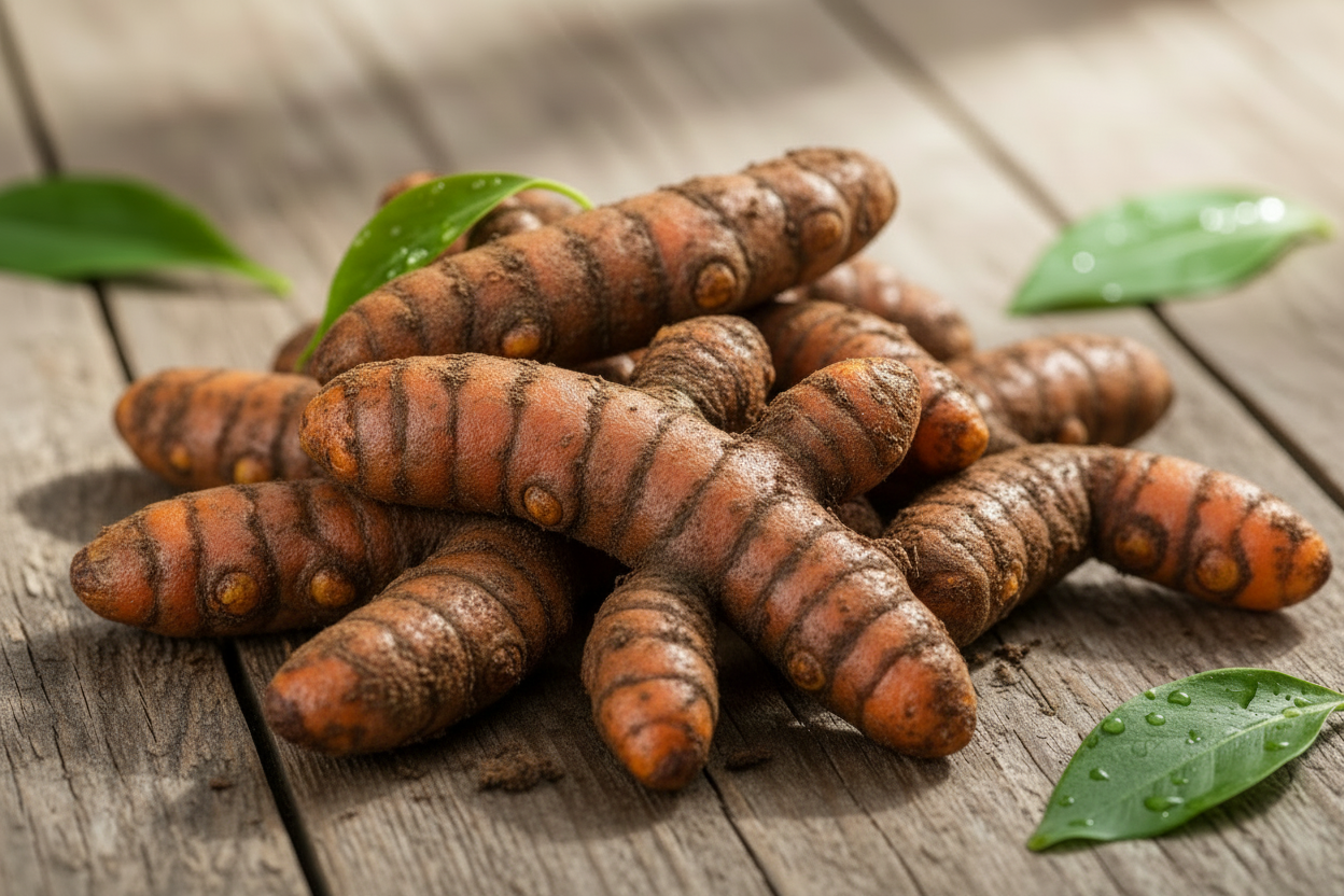 Freshly Harvested Turmeric Root